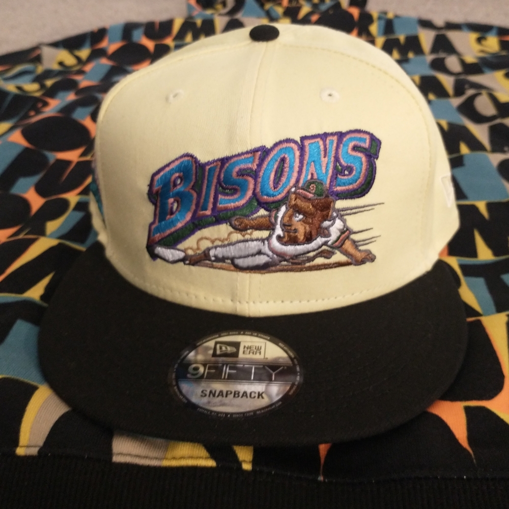 New Era 9Fifty Bisons MiLB hat size:SnapBack color:YellowMustard/Black